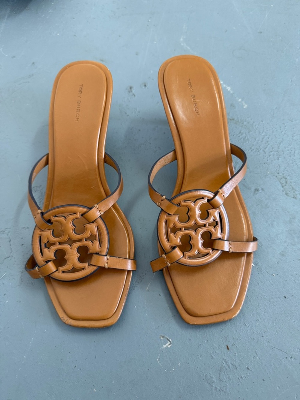 Tory Burch Tan Miller Slide Sandals